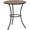 Image de Table De Bistro Mosaïque Orange/gris 60 Cm Céramique Vidaxl