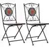 Image de Chaises De Bistrot Mosaïque 2 Pcs Orange Et Gris Vidaxl