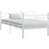 Image de Cadre De Lit De Repos Sans Matelas Blanc Métal 90x200cm Vidaxl
