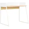 Image de Bureau Blanc Et Chêne 90x60x88 Cm Vidaxl