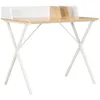 Image de Bureau Blanc Et Naturel 80x50x84 Cm Vidaxl