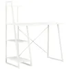 Image de Bureau avec étagère - VIDAXL - 102x50x117 cm - Blanc - Mat - Design contemporain
