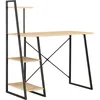 Image de Bureau Avec Étagère Noir Et Chêne 102x50x117 Cm Vidaxl