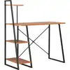 Image de Bureau Avec Étagère Noir Et Marron 102x50x117 Cm Vidaxl