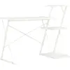 Image de Bureau Avec Étagère Blanc 116x50x93 Cm Vidaxl