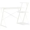 Image de Bureau - VIDAXL - 20287 - Blanc - 116x50x93 cm - Avec étagère - Design contemporain