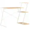 Image de Bureau Avec Étagère Blanc Et Chêne 116x50x93 Cm Vidaxl