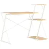 Image de vidaXL Bureau avec étagère Blanc et chêne 116x50x93 cm 20291