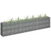Image de vidaXL Lit Surélevé à Gabion Parterre de Fleurs Plantes Jardin Terrasse Extérieur Arrière-cour Jardinière Acier Galvanisé 145638