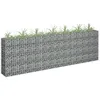 Image de vidaXL Lit surélevé à gabion Acier galvanisé 270x30x90 cm