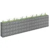 Image de vidaXL Lit Surélevé à Gabion Parterre de Fleurs Plantes Jardin Terrasse Extérieur Arrière-cour Jardinière Acier Galvanisé 145643