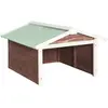 Image de Garage De Tondeuse À Gazon 72x87x50 Cm Moka Et Blanc Sapin Vidaxl