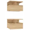 Image de Tables De Chevet Flottantes 2 Pcs Chêne Sonoma Bois Ingénierie Vidaxl