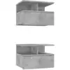 Image de Tables De Chevet Flottantes 2 Pcs Gris Béton Bois D'ingénierie Vidaxl