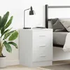 Image de vidaXL Table de chevet Blanc 38 x 35 x 56 cm Bois dingénierie 800450
