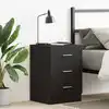 Image de Table De Chevet Noir 38 X 35 X 56 Cm Bois D'ingénierie Vidaxl