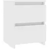 Image de Vidaxl table de chevet blanc 30 x 30 x 40 cm bois d'ingénierie 800513