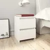 Image de vidaXL Tables de chevet 2 pcs Blanc 30x30x40 cm Bois dingénierie 800514