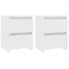 Image de Vidaxl tables de chevet 2 pcs blanc 30x30x40 cm bois d'ingénierie 800514