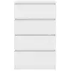 Image de Vidaxl buffet blanc 60x35x98,5 cm bois d'ingénierie 800531