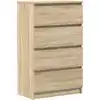 Image de Buffet Chêne Sonoma 60x35x98,5 Cm Bois D'ingénierie Vidaxl