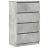 Image de Vidaxl buffet gris béton 60x35x98,5 cm bois d'ingénierie 800535