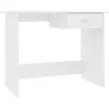 Image de vidaXL Bureau Blanc 100 x 50 x 76 cm Aggloméré