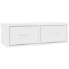 Image de vidaXL Étagère murale et tiroirs Blanc 60x26x185 cm Bois dingénierie 800585