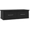 Image de vidaXL Étagère murale avec tiroirs noir 60x26x185cm Bois dingénierie 800586