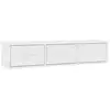 Image de Vidaxl étagère murale avec tiroirs blanc 88x26x18,5 cm bois ingénierie 800594