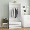 Image de vidaXL Garde-robe Blanc 100x50x200 cm Bois dingénierie 800603