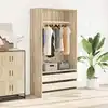 Image de Garde-robe Chêne Sonoma 100x50x200 Cm Bois D'ingénierie Vidaxl