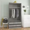 Image de vidaXL Garde-robe Gris béton 100x50x200 cm Bois dingénierie 800607
