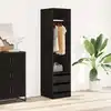Image de Garde-robe Avec Tiroirs Noir 50x50x200 Cm Bois D'ingénierie Vidaxl