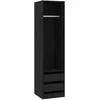 Image de Garde-Robe - VIDAXL - Armoire de Rangement - 2 Tiroirs - Bois dIngénierie - Noir