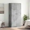 Image de Garde-robe Gris Béton 80x52x180 Cm Bois D’ingénierie Vidaxl