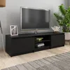 Image de Meuble TV - VIDAXL - 800649 - Noir - Bois dingénierie - 140x40x355 cm