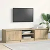Image de Meuble TV - VIDAXL - Chêne sonoma - 140x40x355 cm - 2 tiroirs - 2 compartiments ouverts