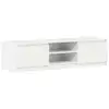 Image de Vidaxl meuble tv blanc brillant 140x40x35,5 cm bois d'ingénierie 800654
