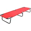 Image de Chaise Longue Pliable Rouge Acier Vidaxl