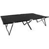 Image de Chaise Longue Pliable 2 Places Noir Acier Vidaxl