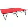 Image de Chaise Longue Pliable 2 Places Rouge Acier Vidaxl