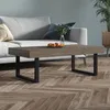 Image de vidaXL Table basse Gris et noir 120x60x40 cm MDF et fer 286104