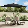 Image de Parasol D'extérieur Avec Mât En Métal 300x200 Cm Noir Vidaxl