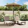 Image de vidaXL Parasol Extérieur Parasol de Patio Parasol de Terrasse Parasol de Jardin Pare-soleil Arrière-cour Taupe 200x224 cm 47207
