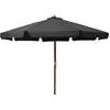 Image de Parasol D'extérieur Avec Mât En Bois 330 Cm Anthracite Vidaxl