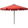 Image de Parasol D'extérieur Avec Mât En Bois 330 Cm Terre Cuite Vidaxl