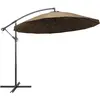 Image de Parasol Suspendu Avec Poteau Taupe 3 M Vidaxl