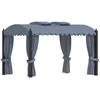 Image de Tonnelle Avec Rideaux 3x4 M Anthracite Acier Vidaxl