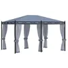 Image de vidaXL Tonnelle avec Moustiquaire Chapiteau de Jardin Tente de Réception de Patio Pavillon dExtérieur Belvédère de Terrasse 48057